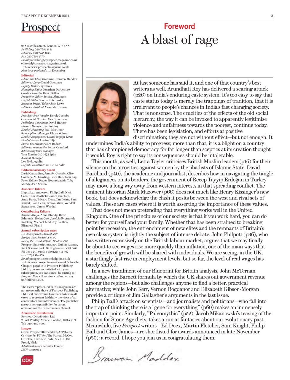 Prospect Magazine Preview Pages