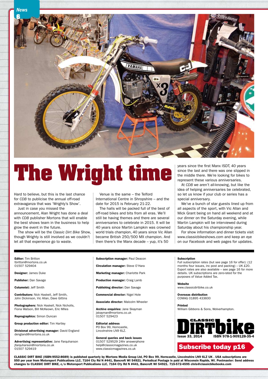 Classic Dirt Bike Preview Pages