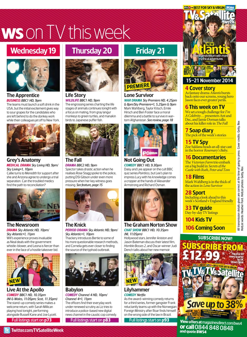 TV & Satellite Week Preview Pages