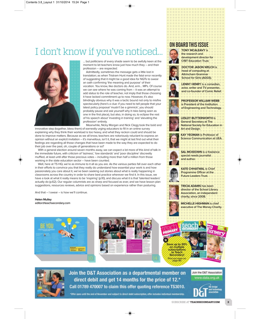 Teach Secondary Preview Pages