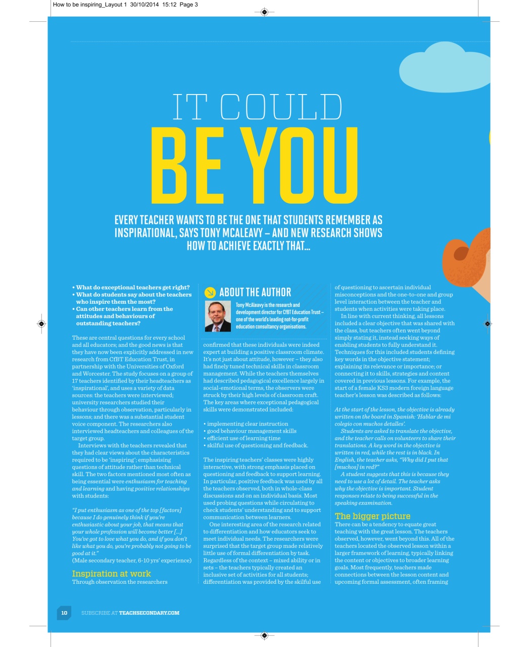 Teach Secondary Preview Pages