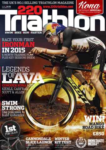 220 Triathlon Magazine issue December 2014