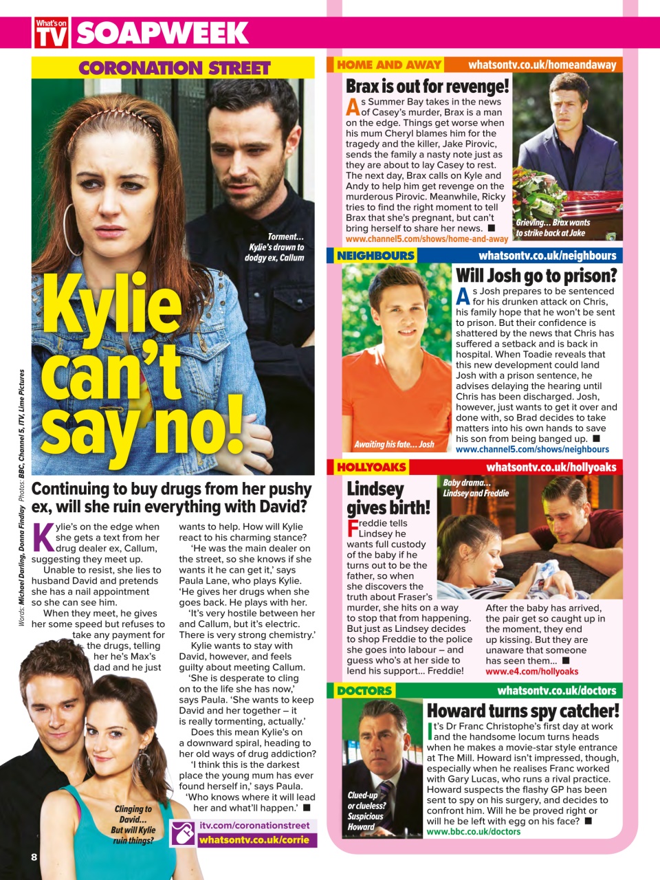 What's on TV Preview Pages