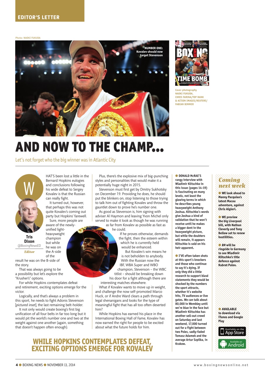 Boxing News Preview Pages