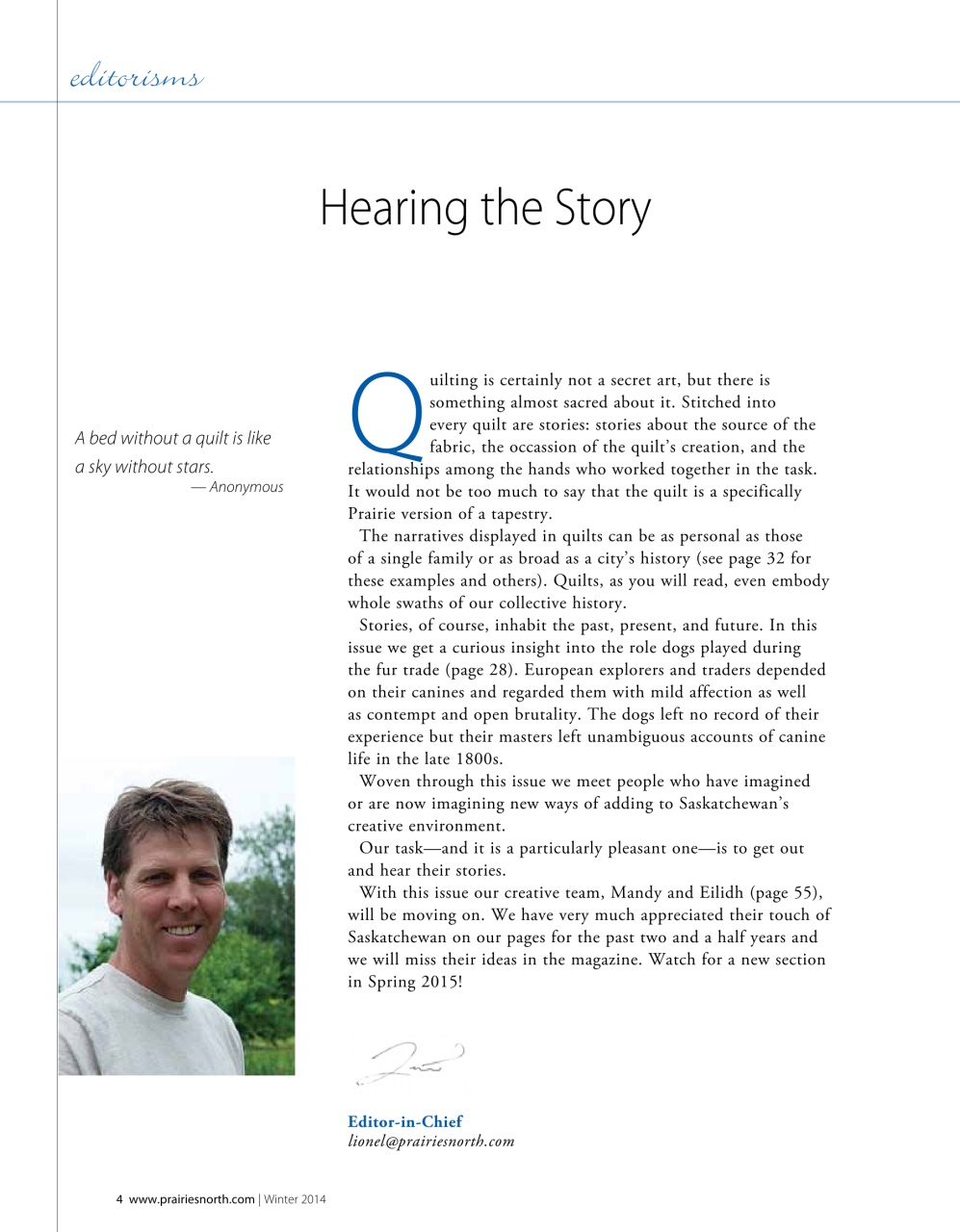 Prairies North Magazine Preview Pages