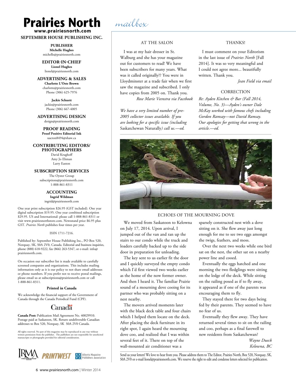 Prairies North Magazine Preview Pages