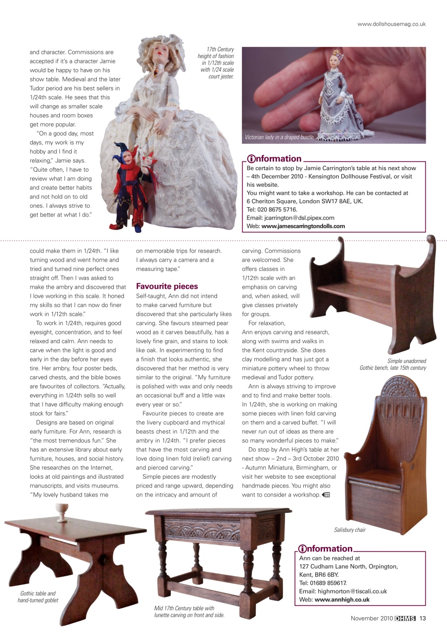 Dolls House and Miniature Scene Preview Pages