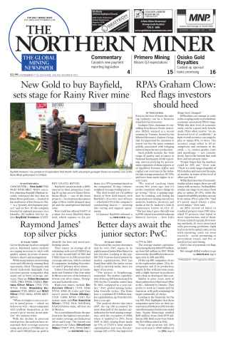 The Northern Miner issue Vol. 100 No. 40