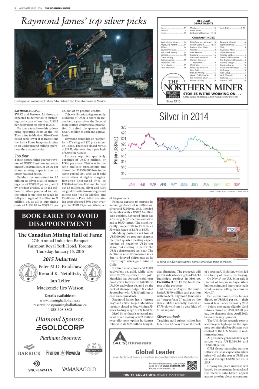 The Northern Miner Preview Pages