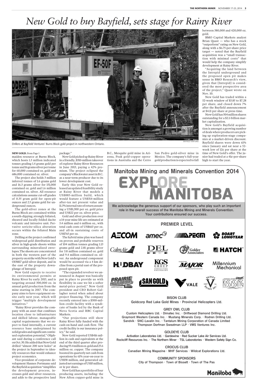 The Northern Miner Preview Pages