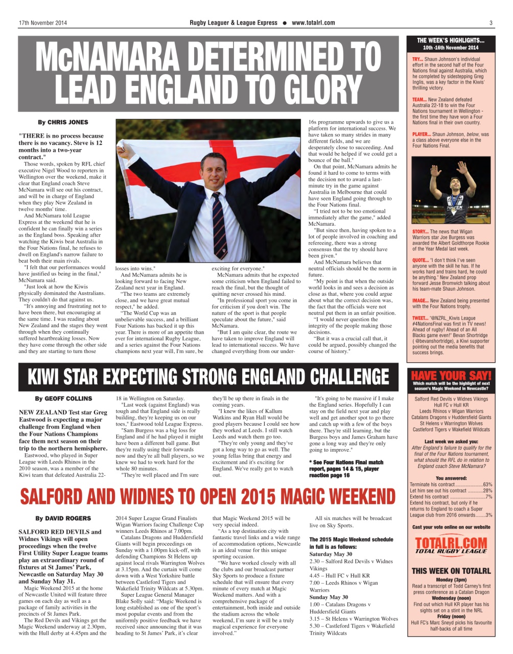 League Express Preview Pages