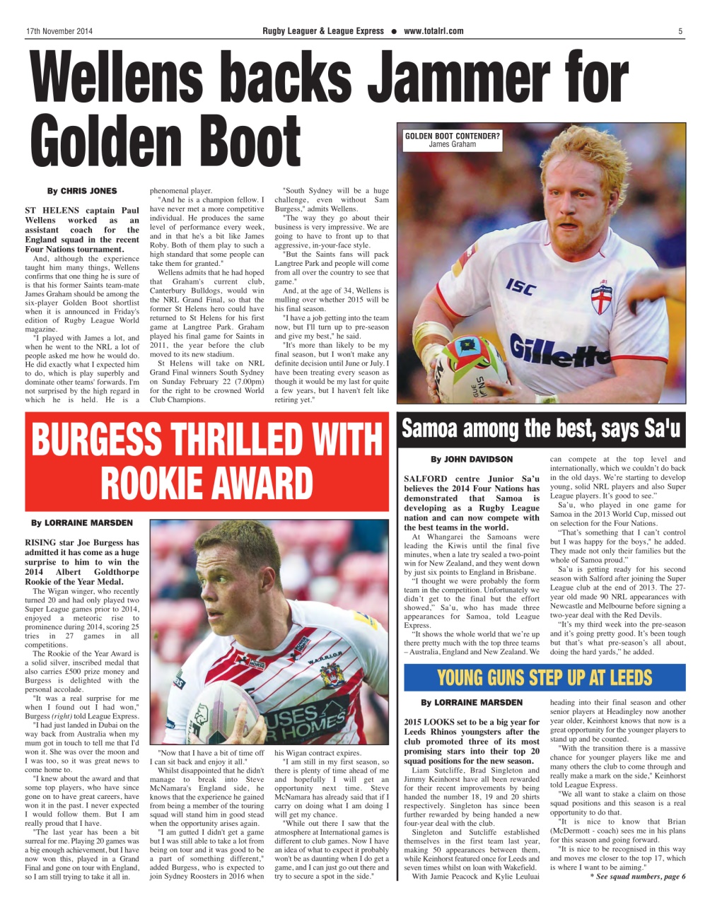 League Express Preview Pages