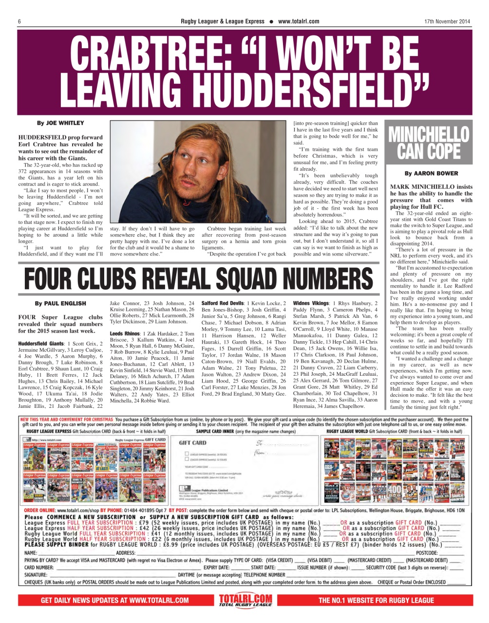 League Express Preview Pages