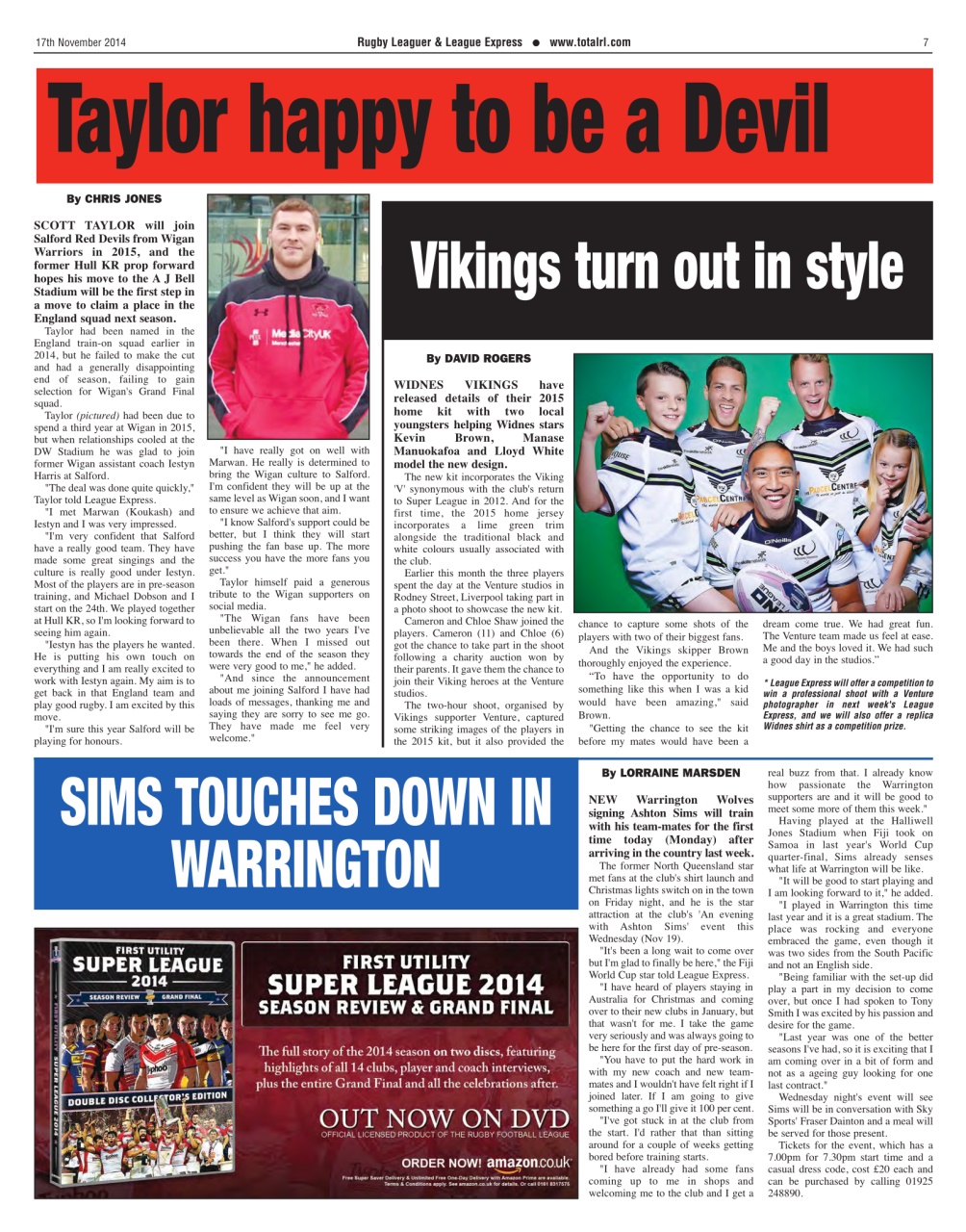 League Express Preview Pages