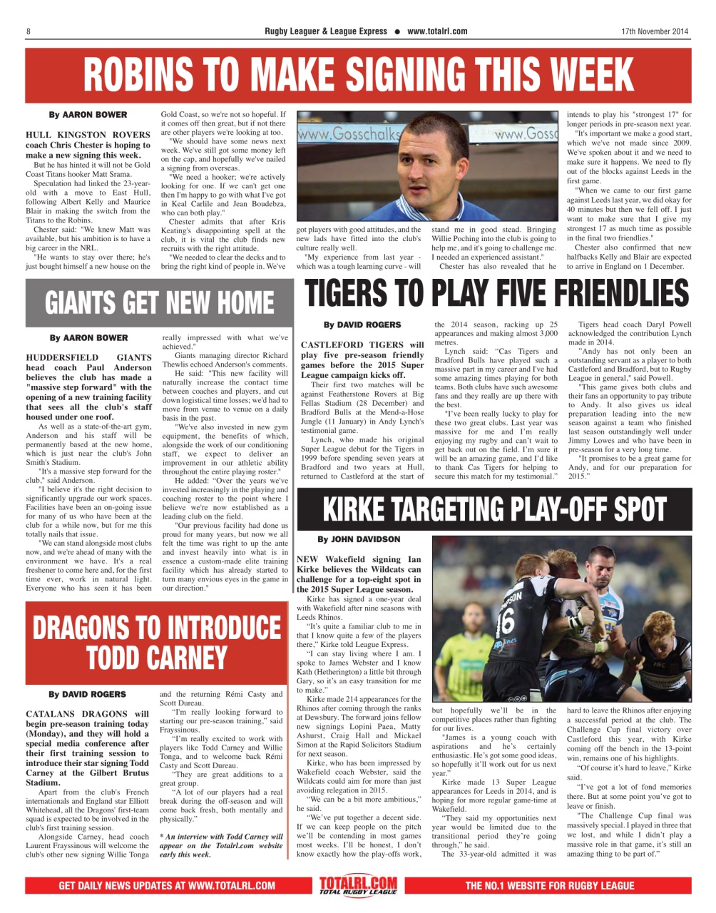 League Express Preview Pages