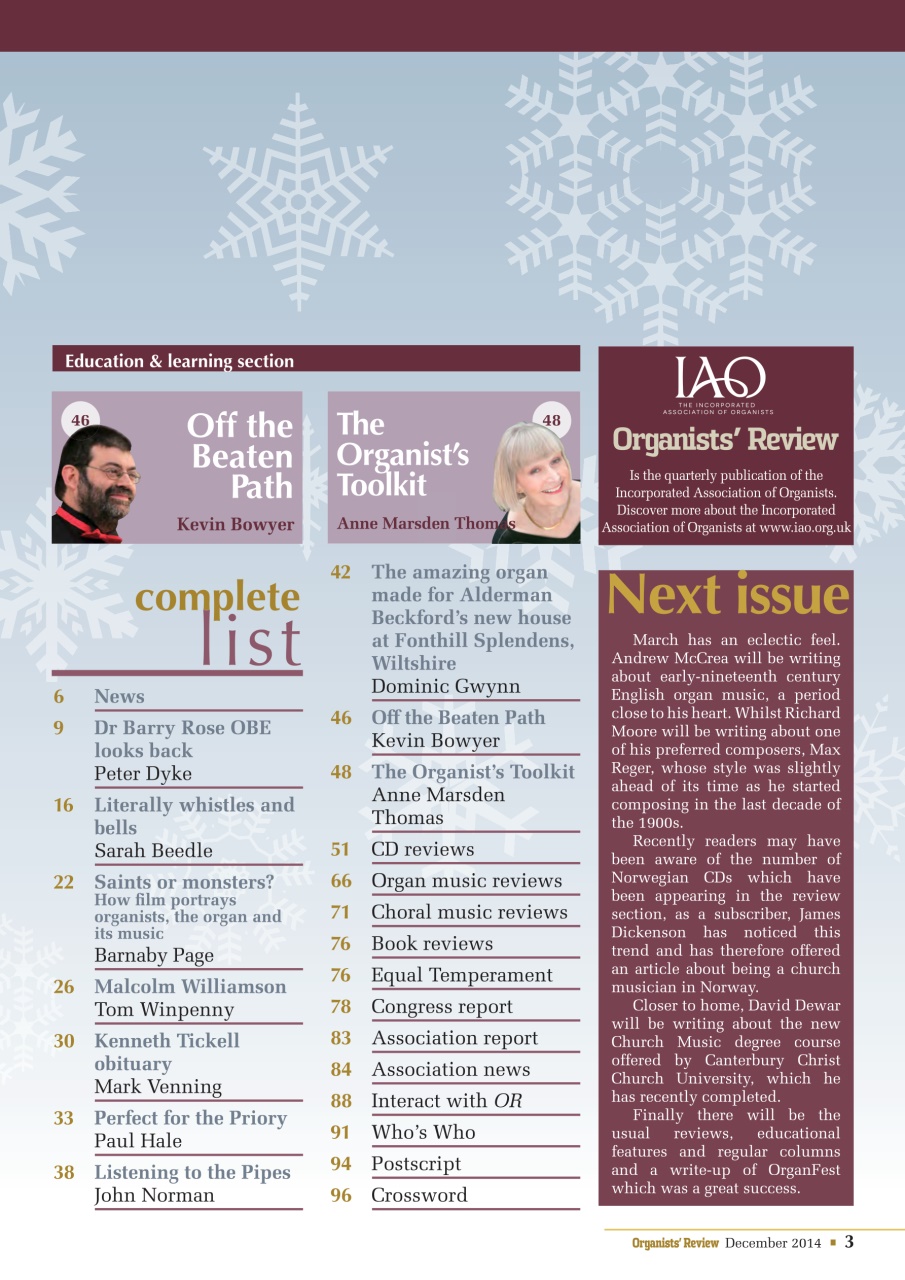 Organists' Review Preview Pages