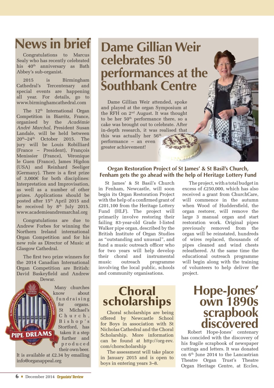 Organists' Review Preview Pages