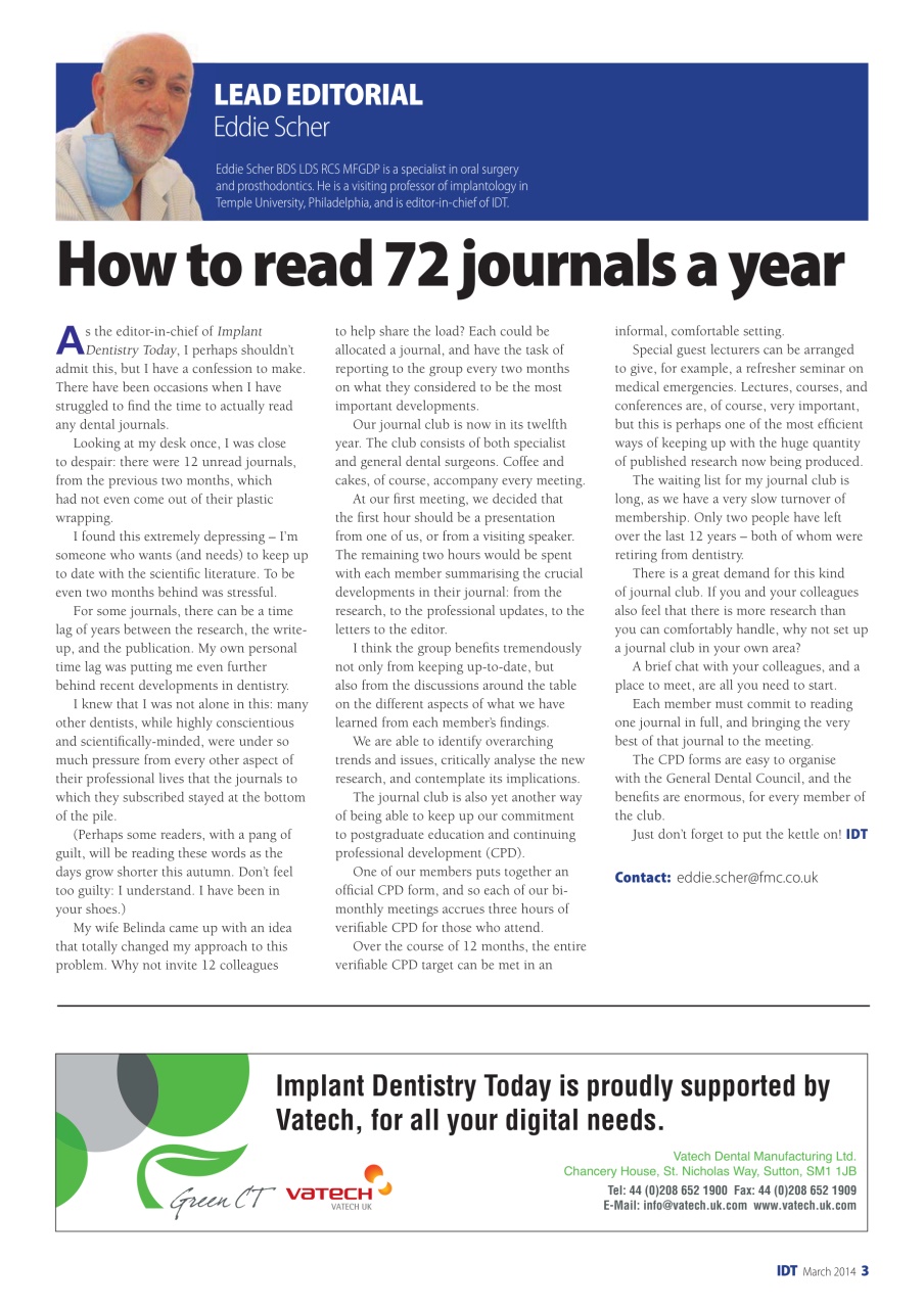 IDT – Implant Dentistry Today Preview Pages