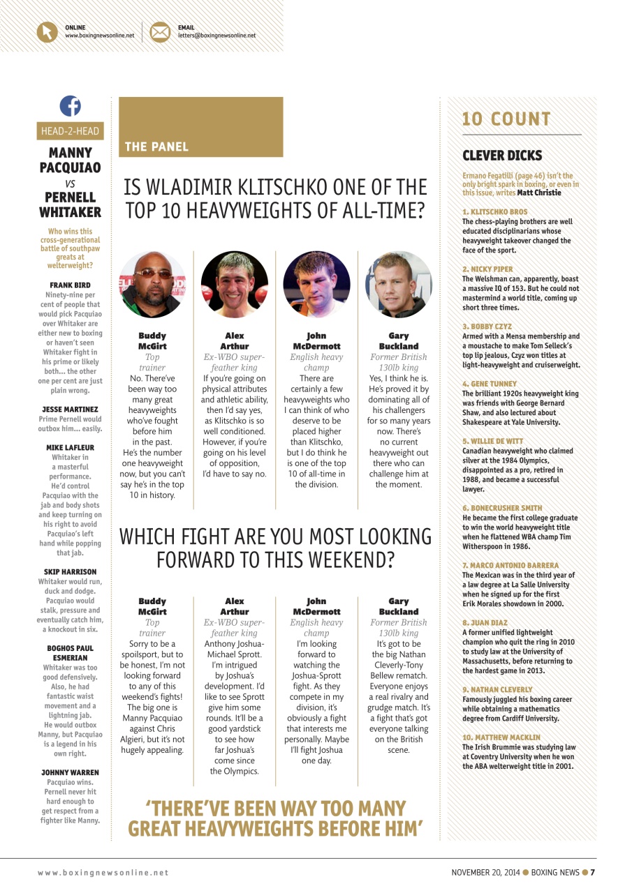 Boxing News Preview Pages