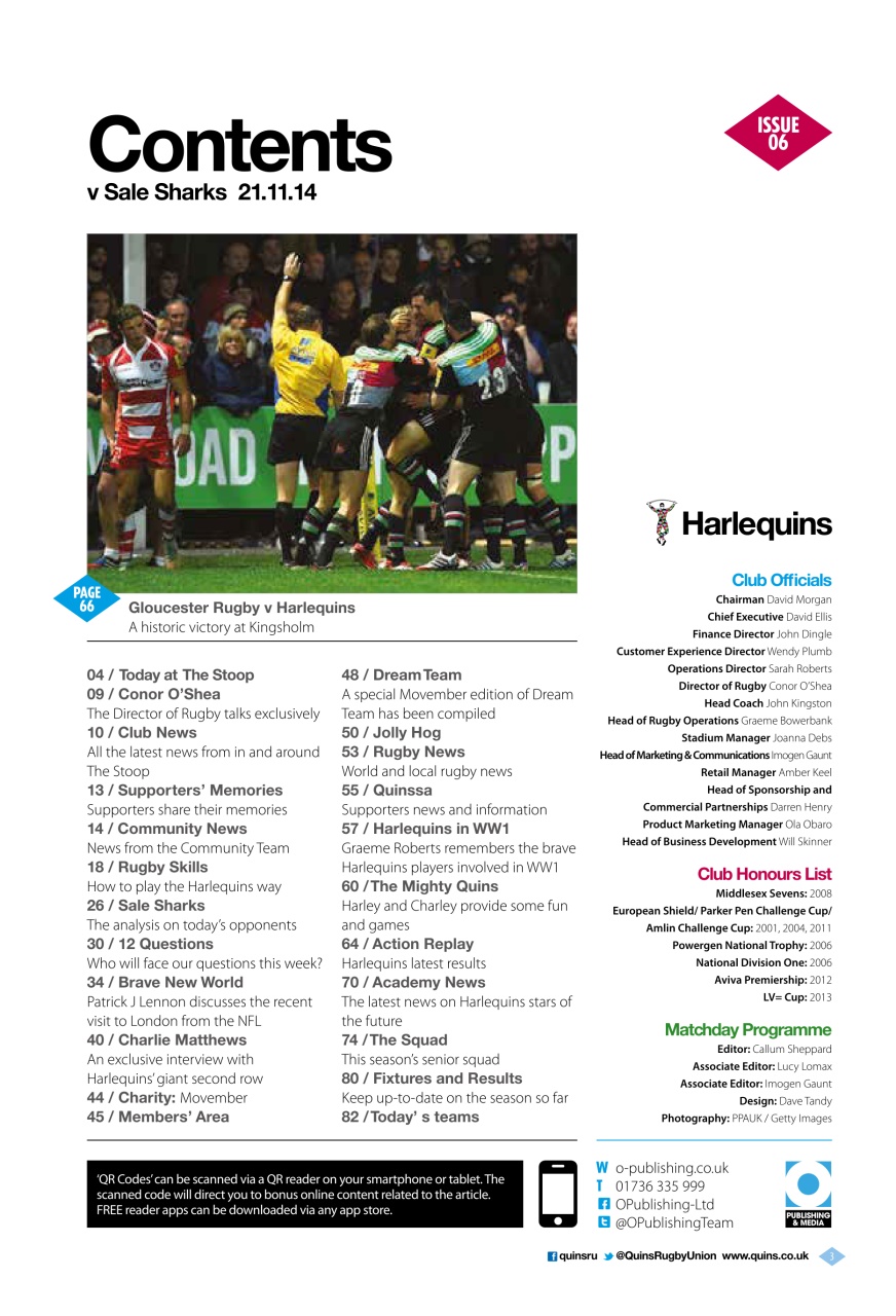Harlequins Preview Pages