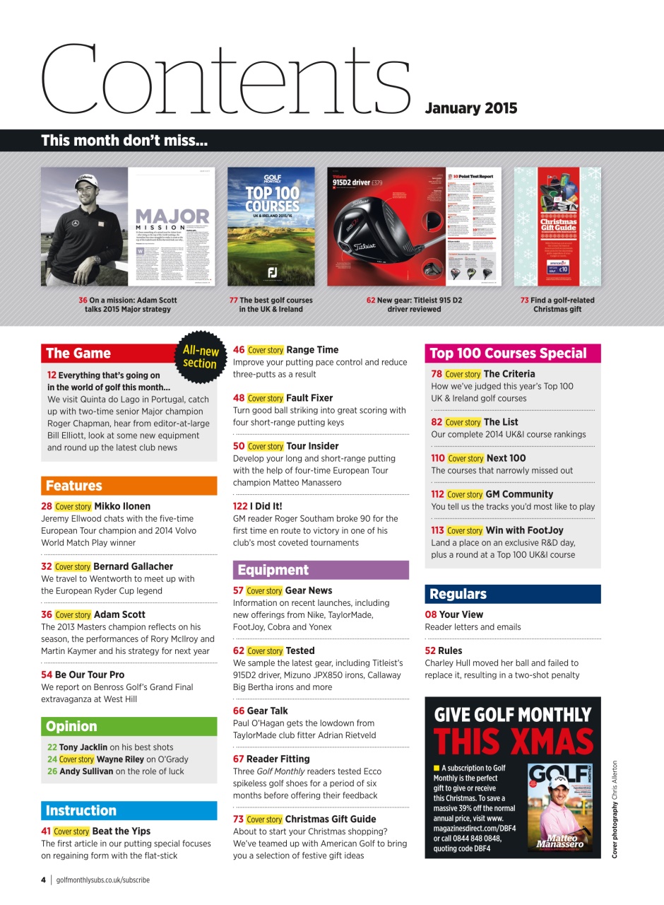 Golf Monthly Preview Pages
