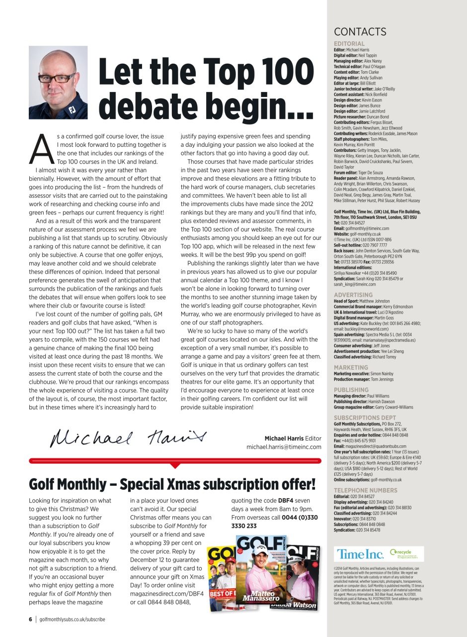 Golf Monthly Preview Pages
