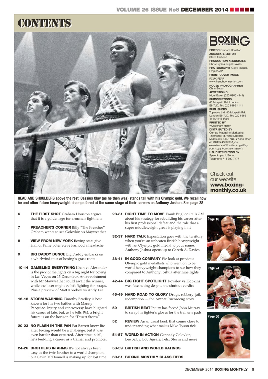 Boxing Monthly Preview Pages