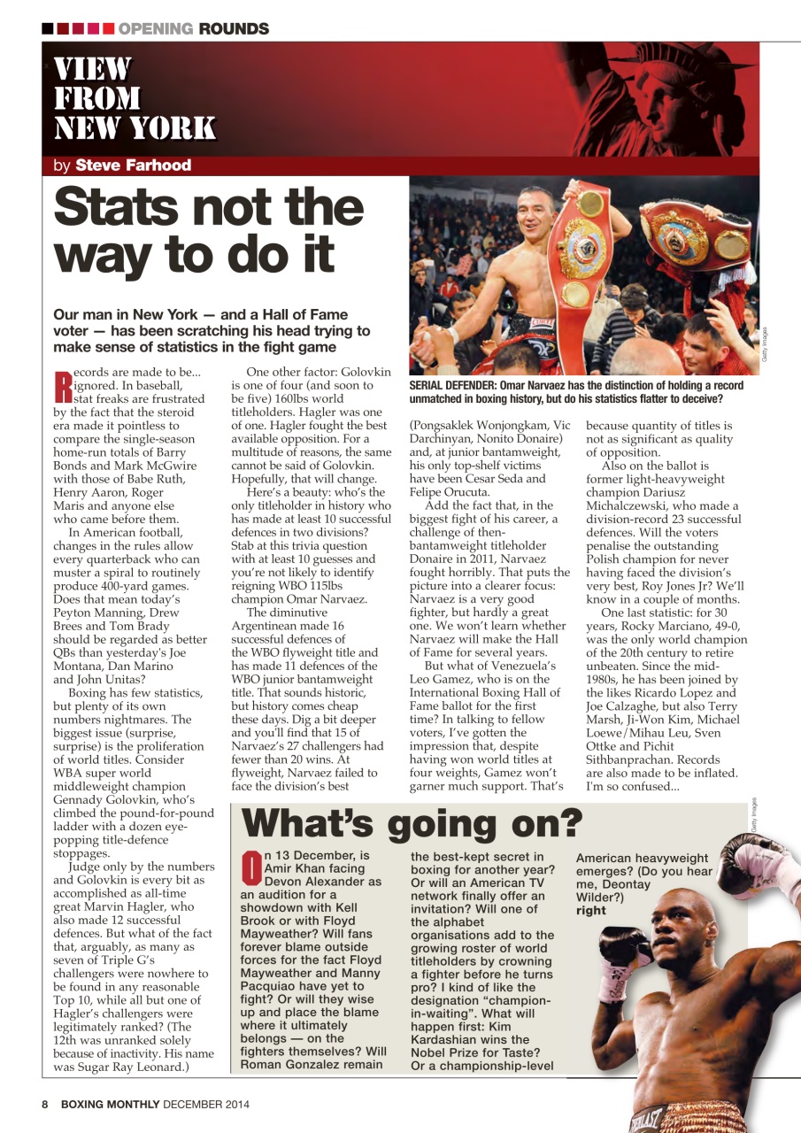 Boxing Monthly Preview Pages