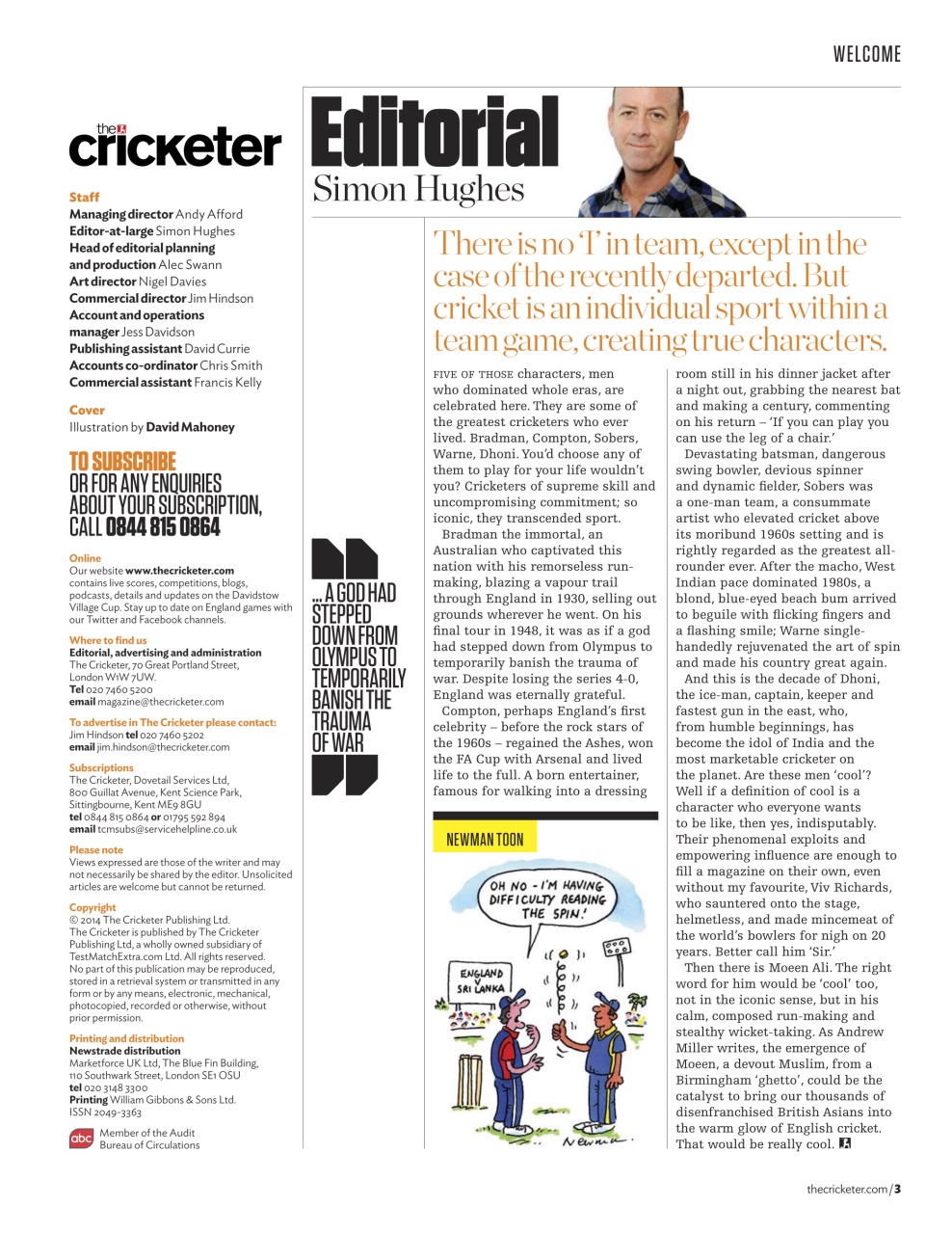 The Cricketer Magazine Preview Pages