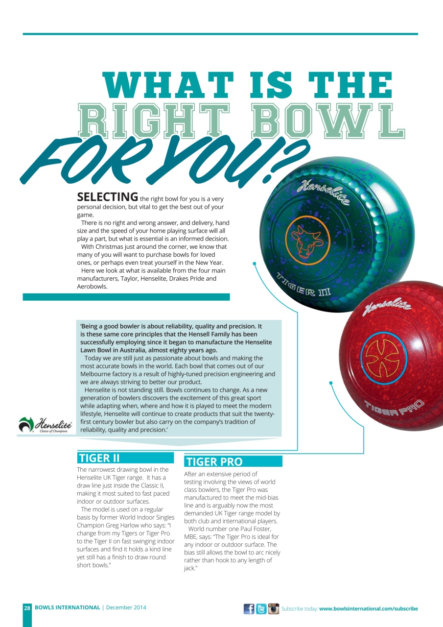 Bowls International Preview Pages