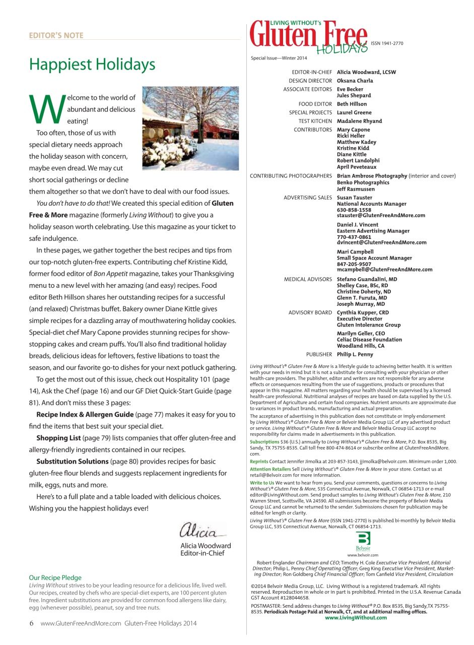 Gluten Free & More Preview Pages