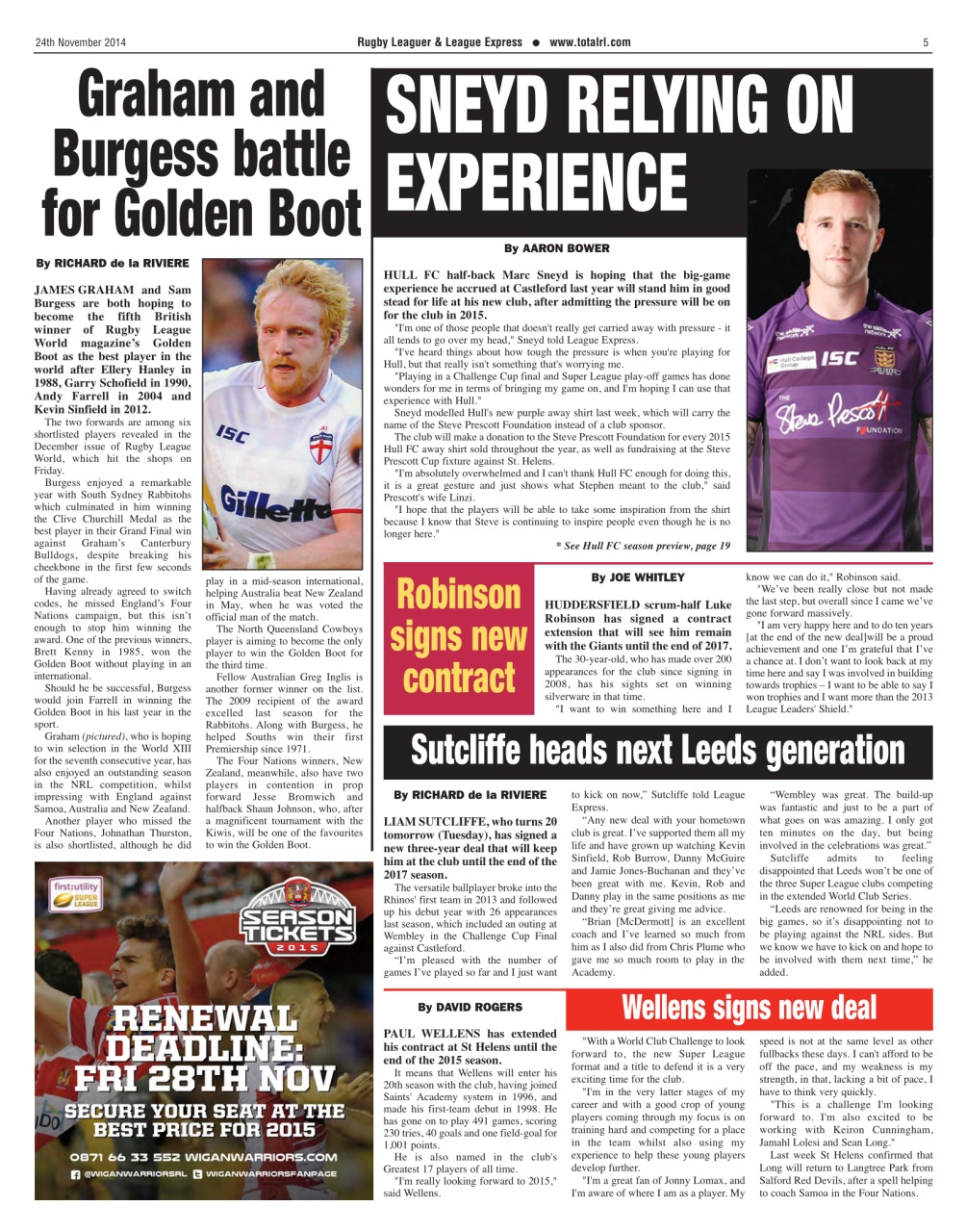League Express Preview Pages