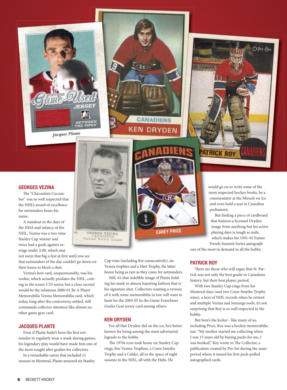 Beckett Hockey Magazine Preview Pages