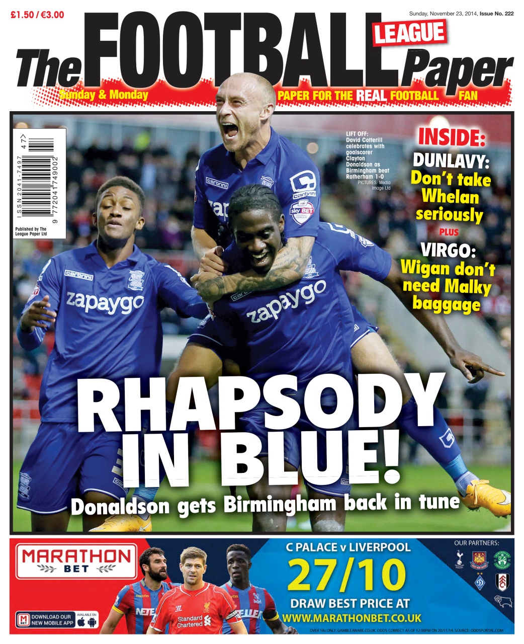 The Football League Paper Preview Pages
