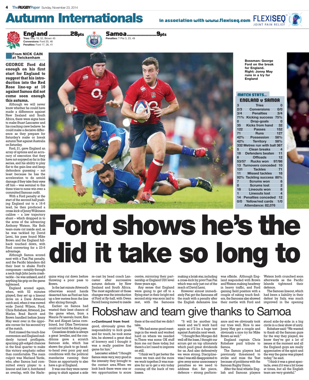 The Rugby Paper Preview Pages