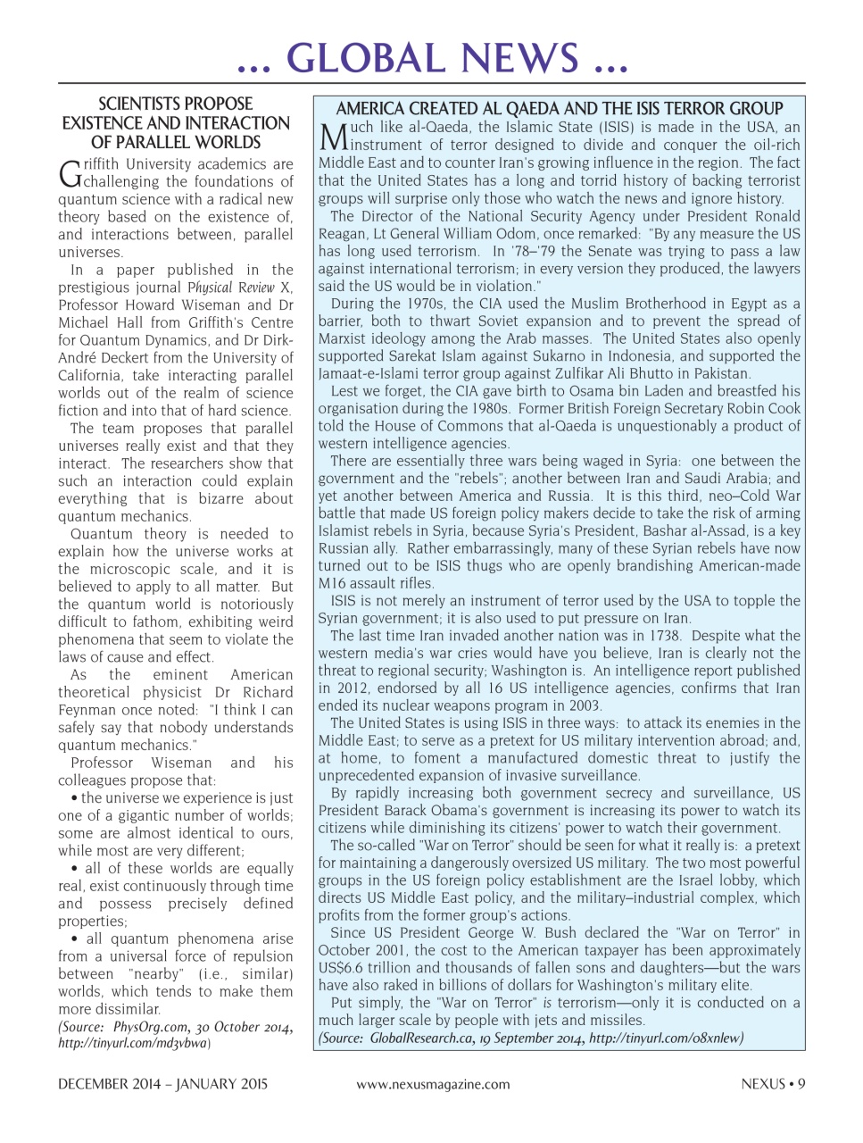 Nexus Magazine Preview Pages