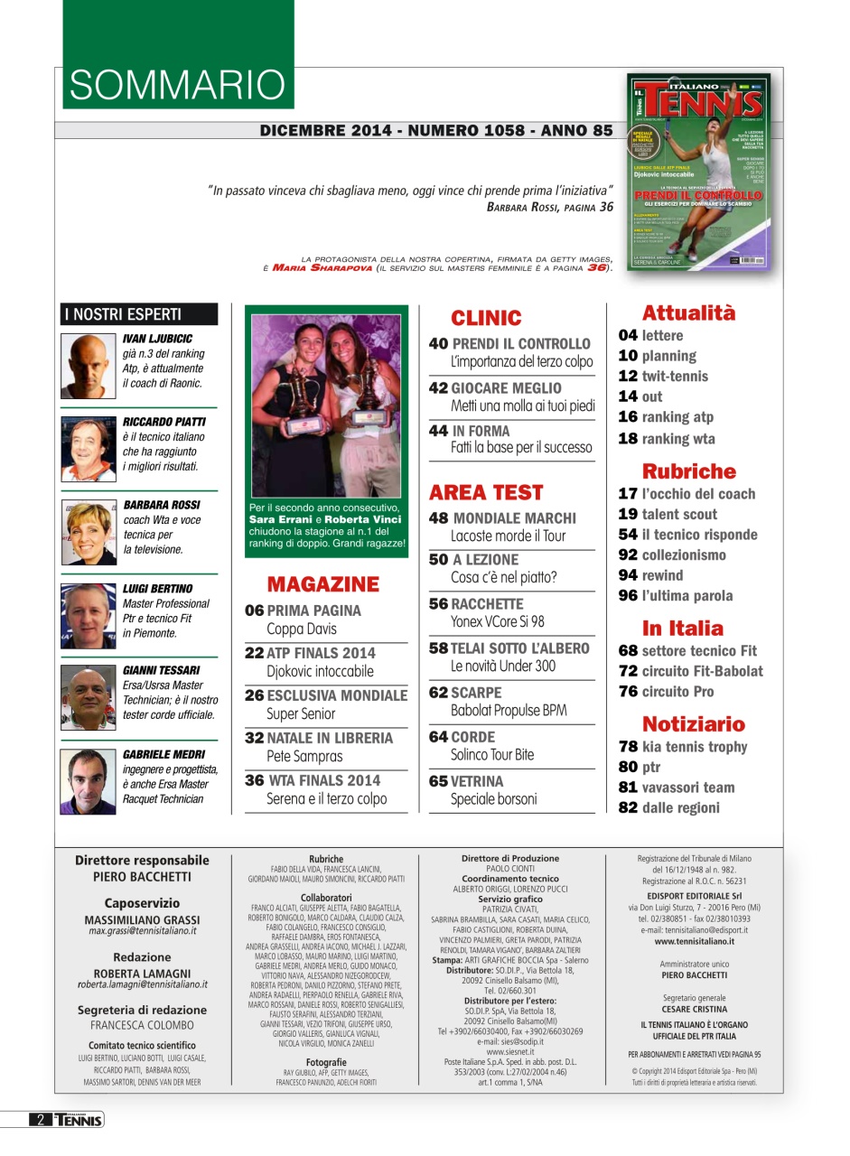 Il Tennis Italiano Preview Pages