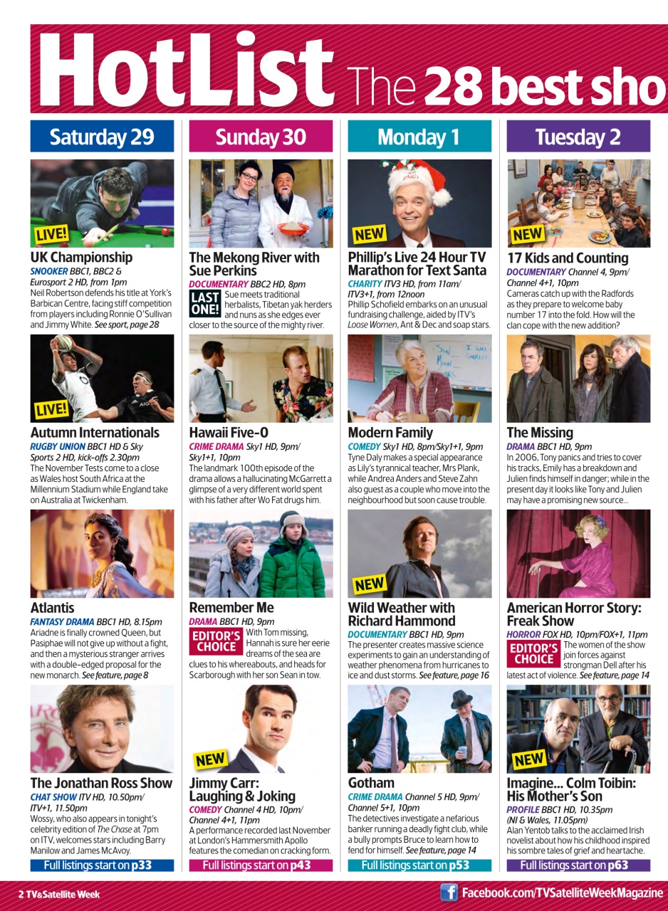 TV & Satellite Week Preview Pages