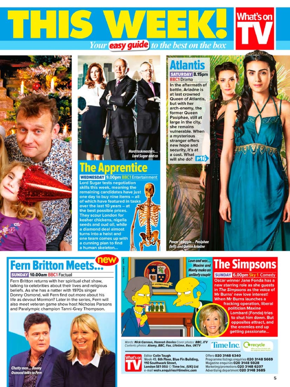 What's on TV Preview Pages