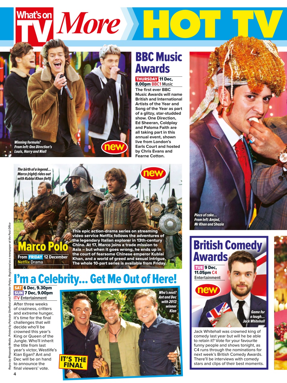 What's on TV Preview Pages