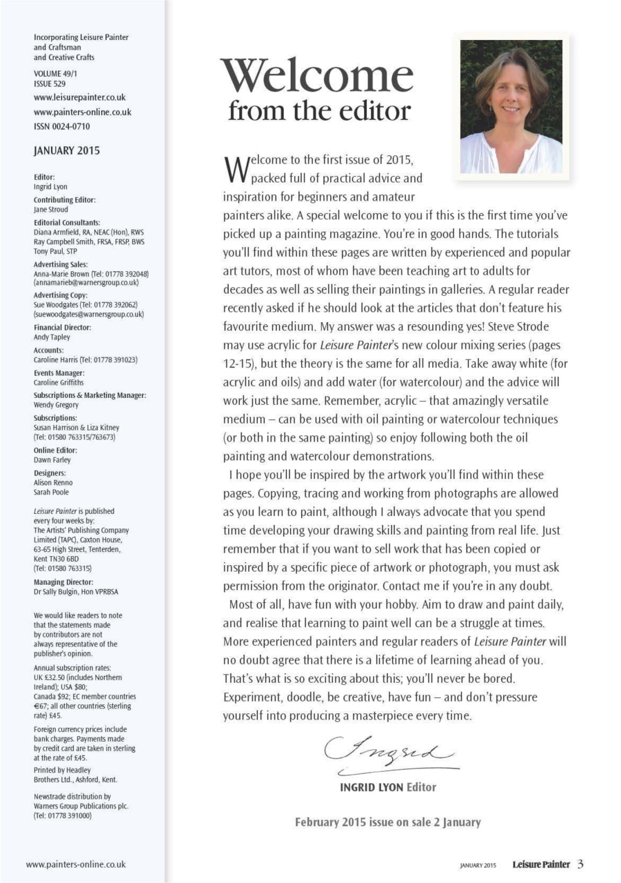 Leisure Painter & The Artist Preview Pages
