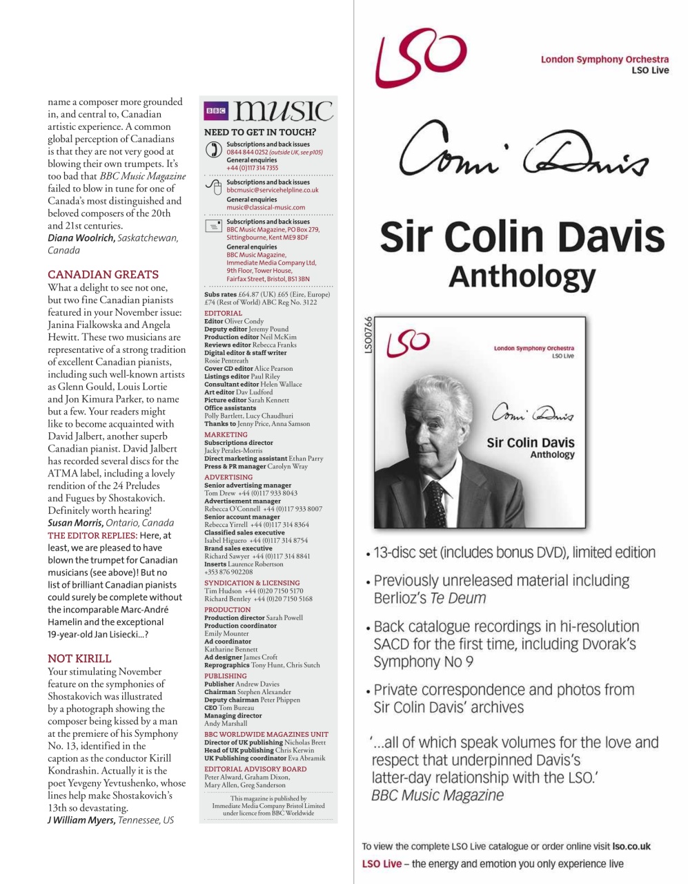 BBC Music Magazine Preview Pages