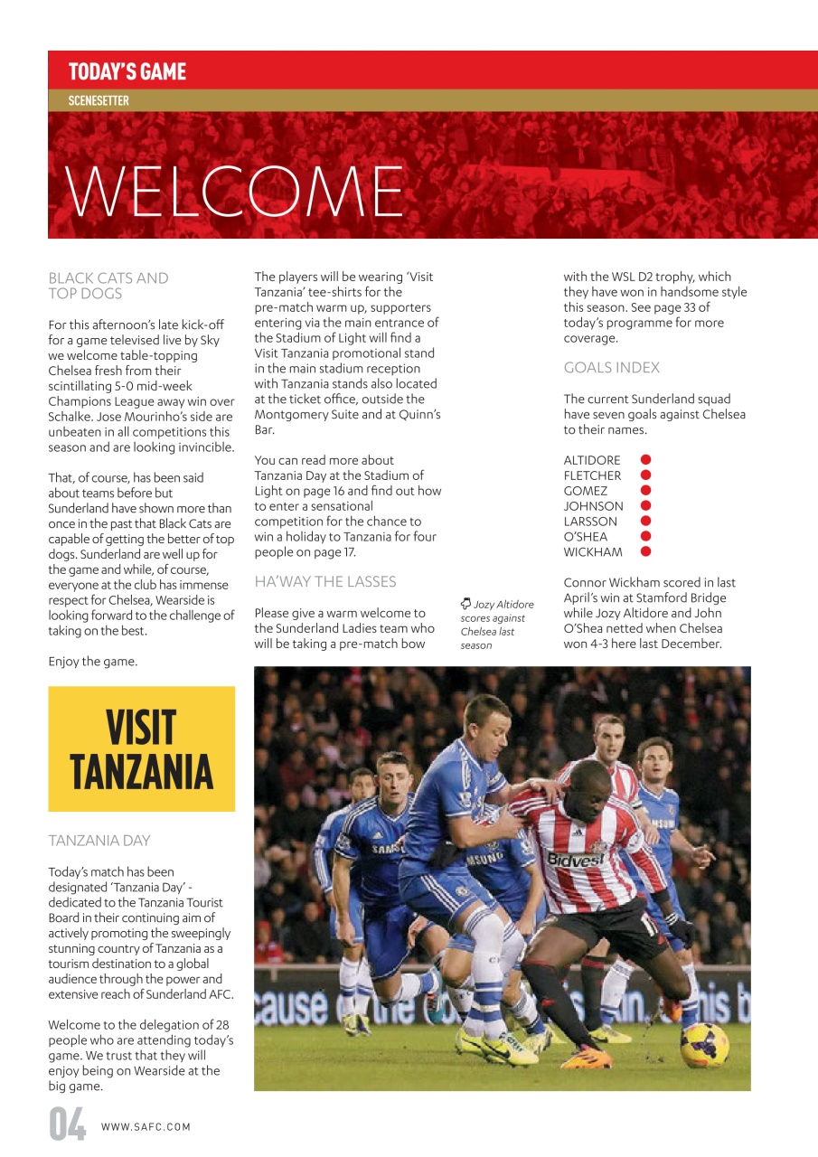 Sunderland FC Preview Pages