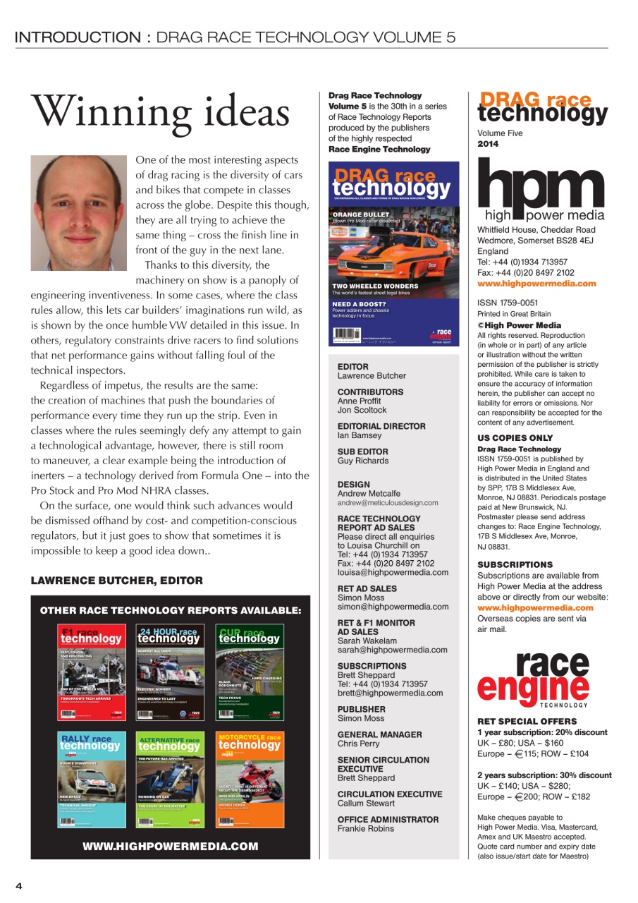 DRAG Race Technology Preview Pages