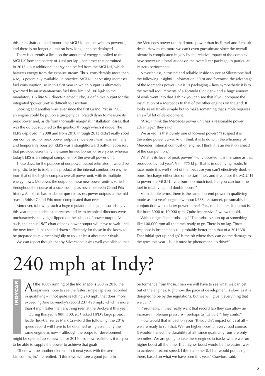 Race Engine Technology Preview Pages