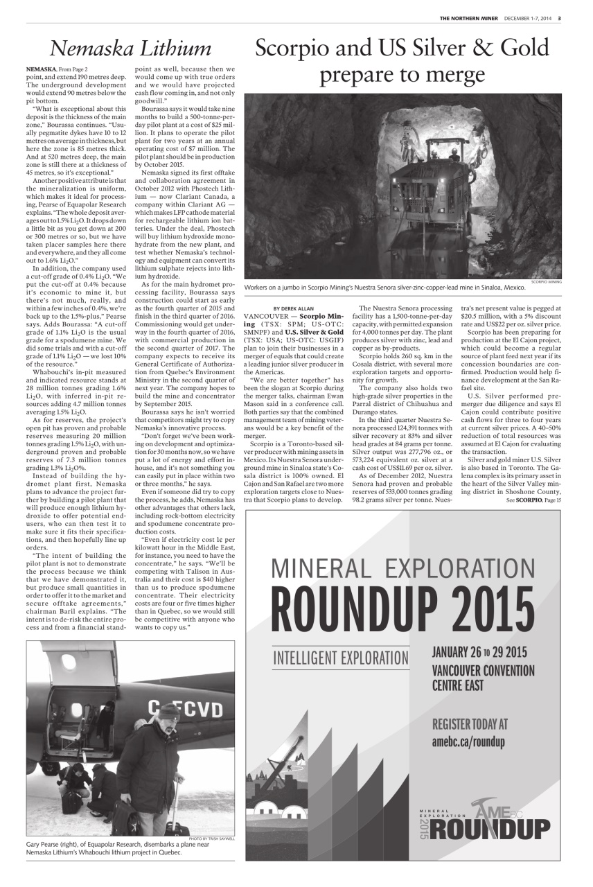The Northern Miner Preview Pages