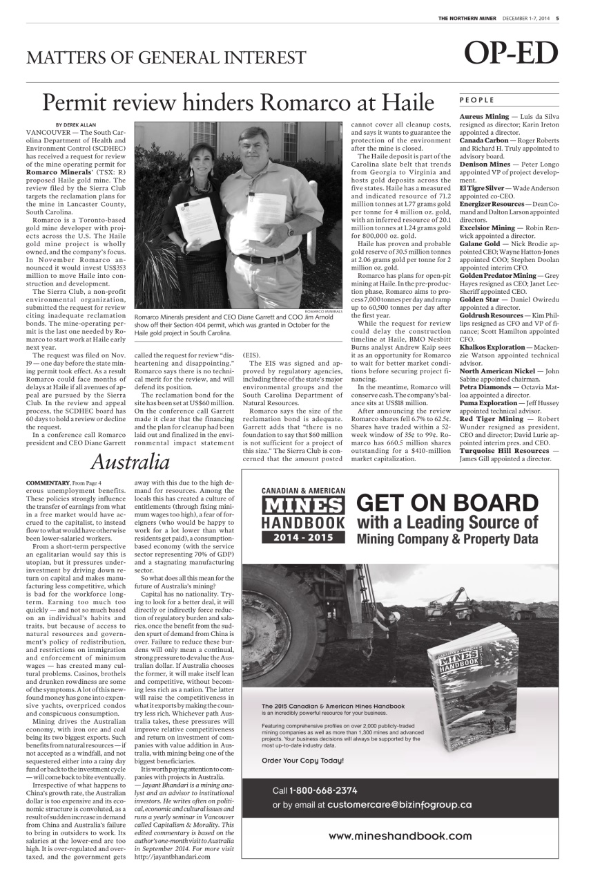 The Northern Miner Preview Pages