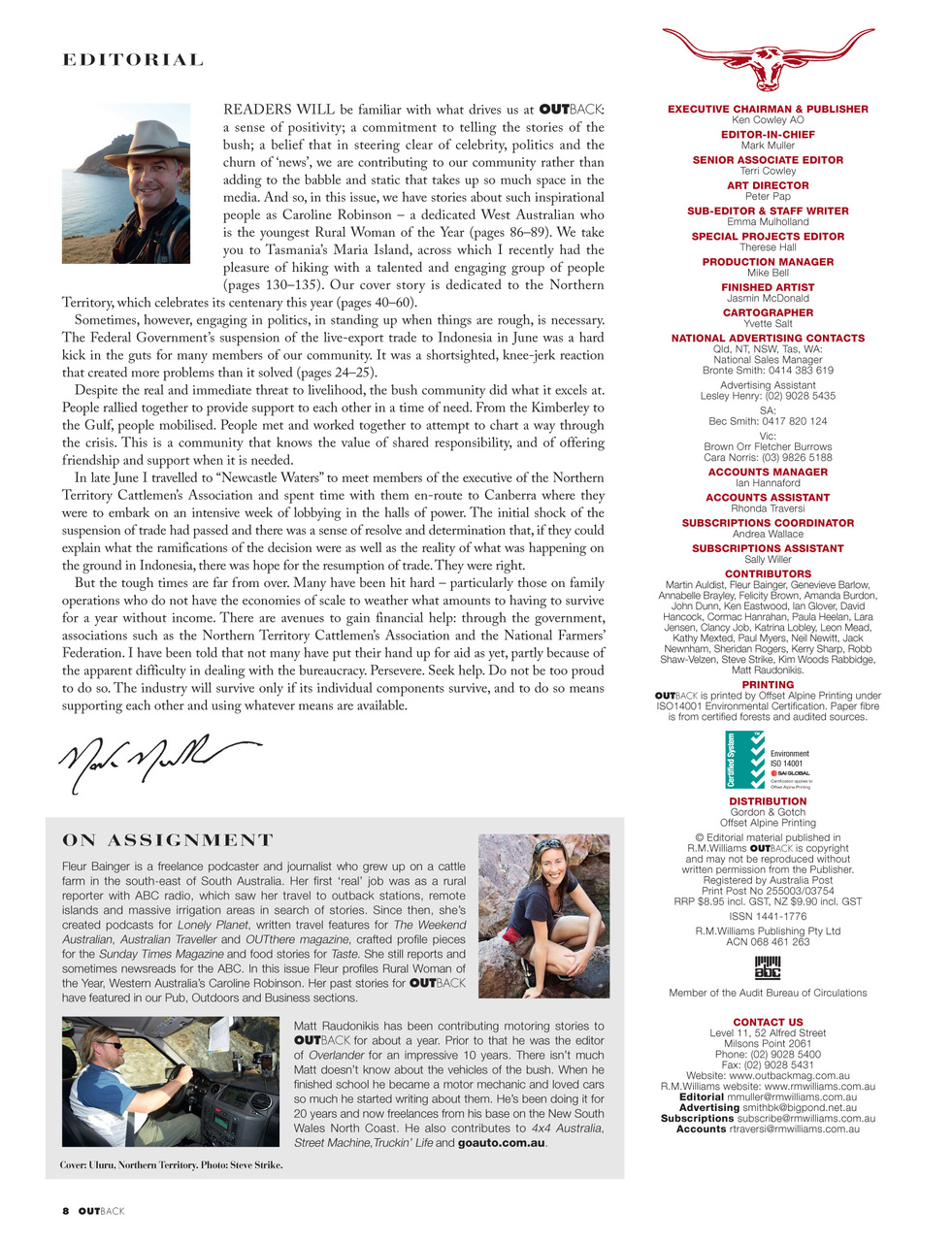 OUTBACK Magazine Preview Pages