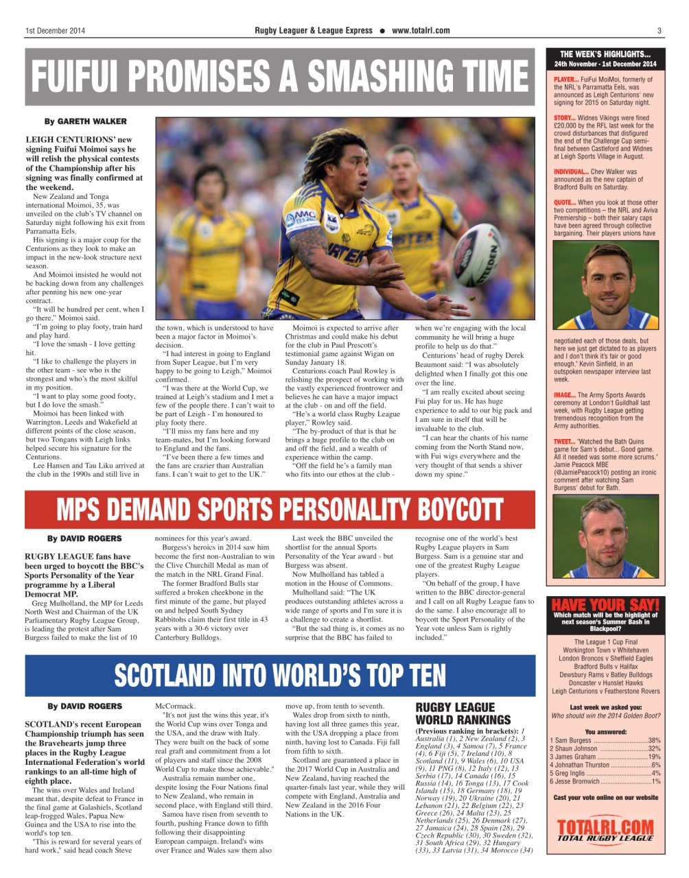 League Express Preview Pages