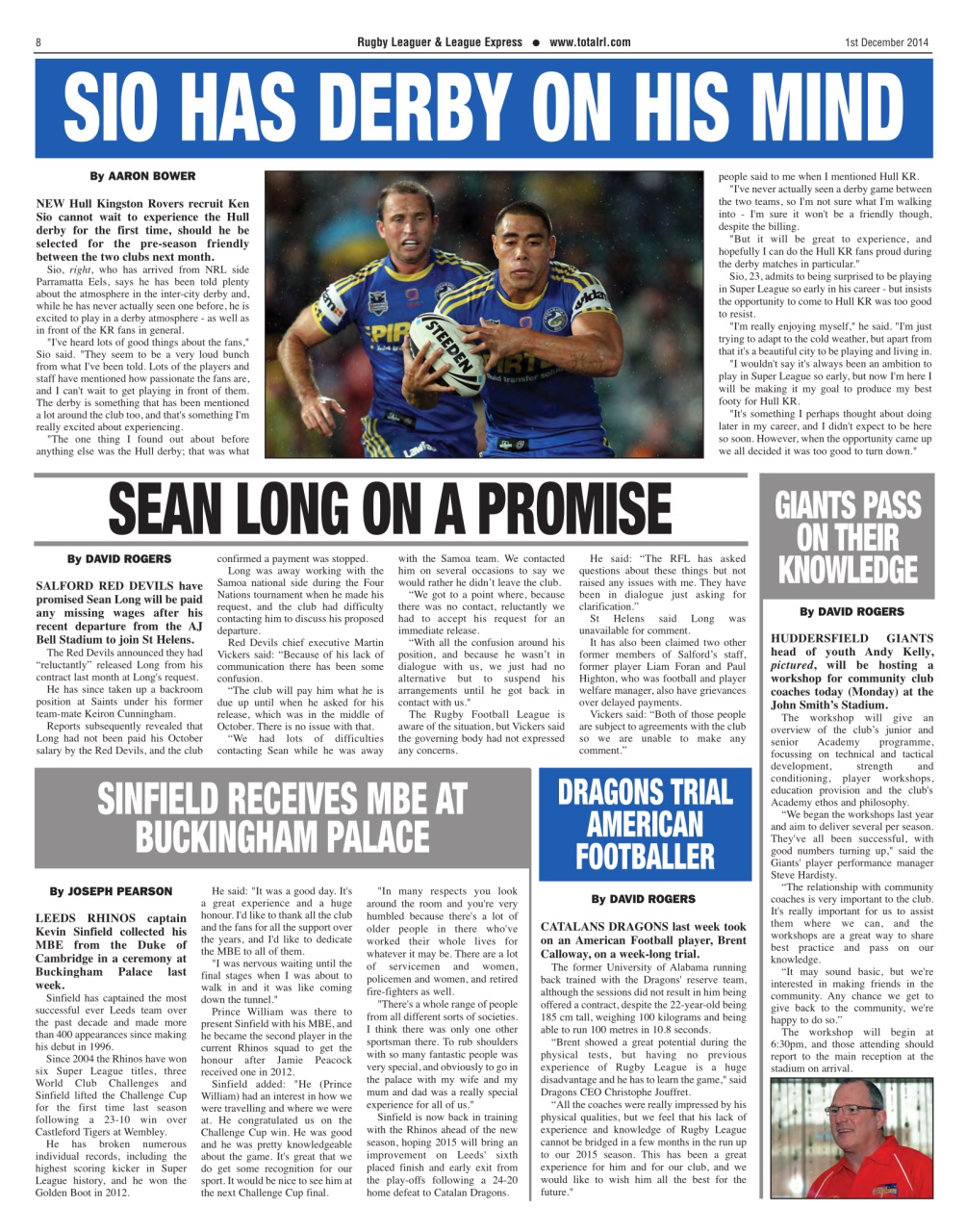 League Express Preview Pages